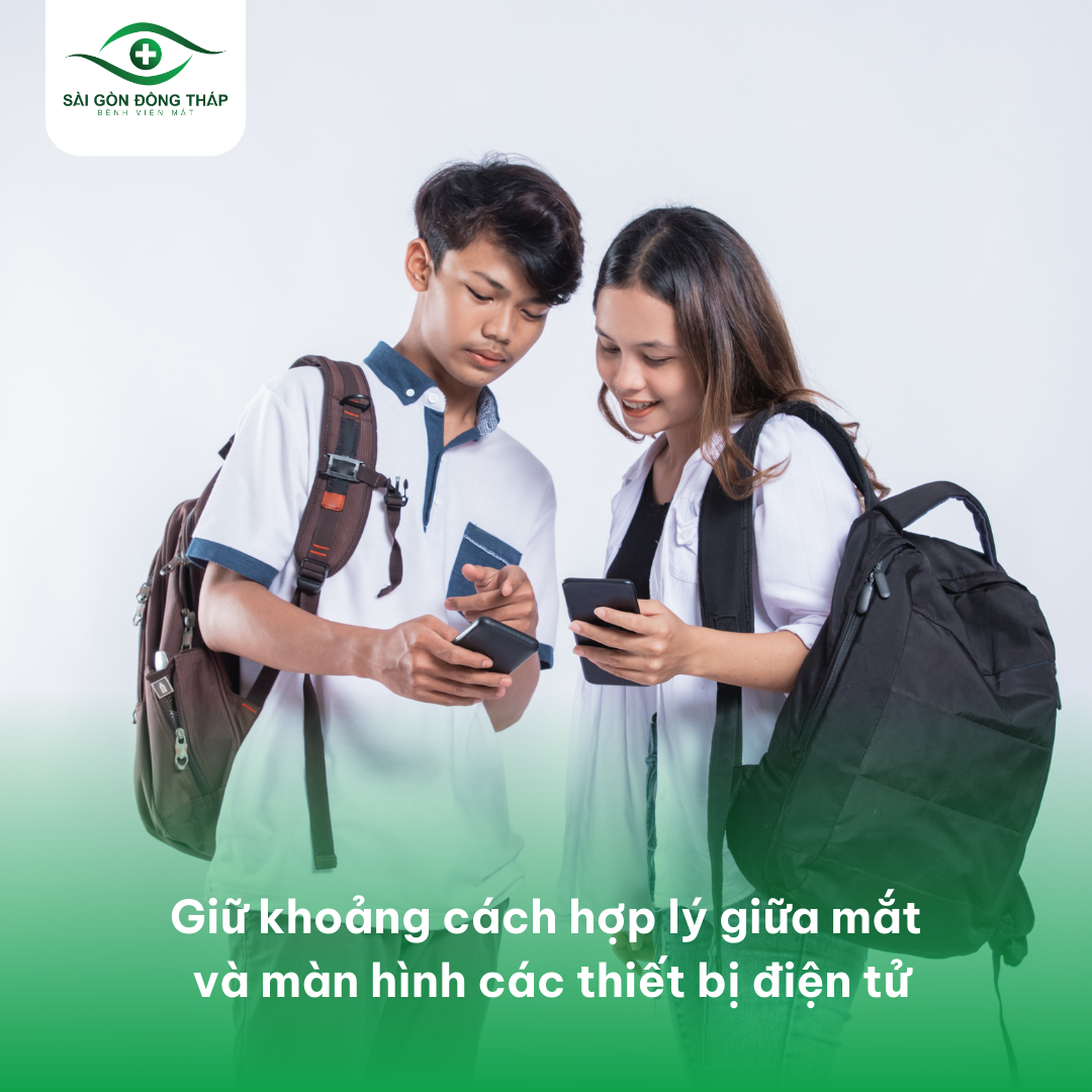 giữ khoảng cách hợp lý với các thiết bị điện tử