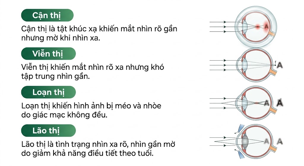 Cận thị, viễn thị, loạn thị