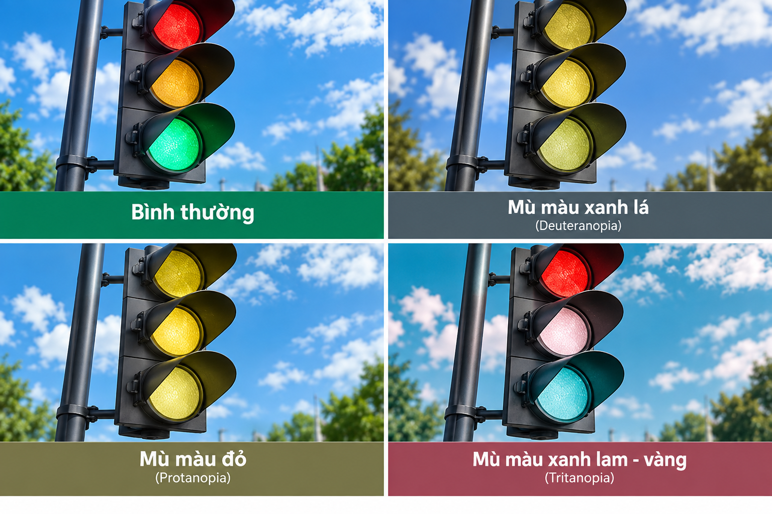 đèn giao thông mù màu