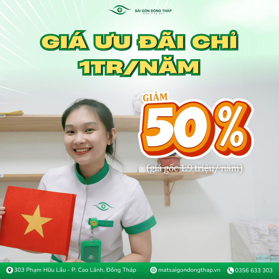 Bệnh viện Mắt Sài Gòn Đồng Tháp ra mắt gói kiểm soát tiến triển cận thị giảm giá 50%