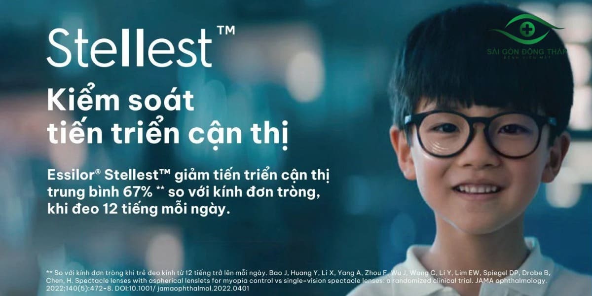 Essilor Stellest là tròng kính chuyên biệt cho trẻ bị cận thị