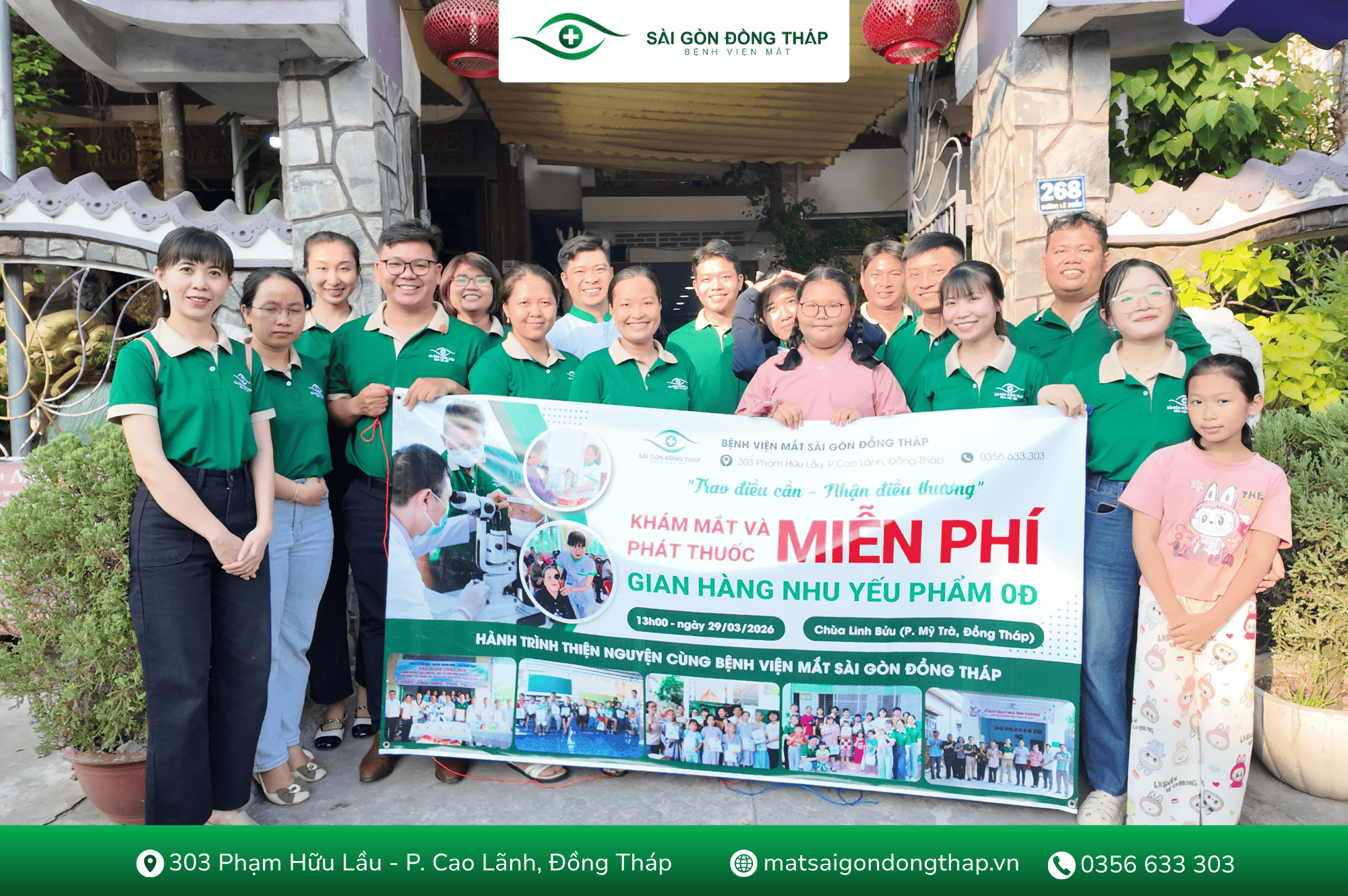 Tập thể Bệnh viện Mắt Sài Gòn Đồng Tháp đồng hành cùng sức khỏe cộng đồng