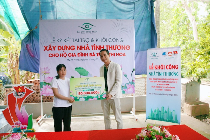 Bệnh viện Mắt Sài Gòn Đồng Tháp khởi công căn nhà thứ 2