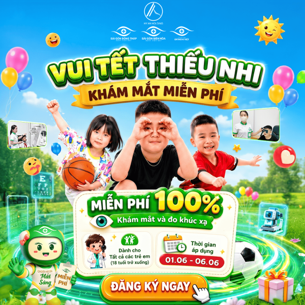 Mừng 1/6: Mắt Sài Gòn Đồng Tháp miễn phí khám mắt trẻ em