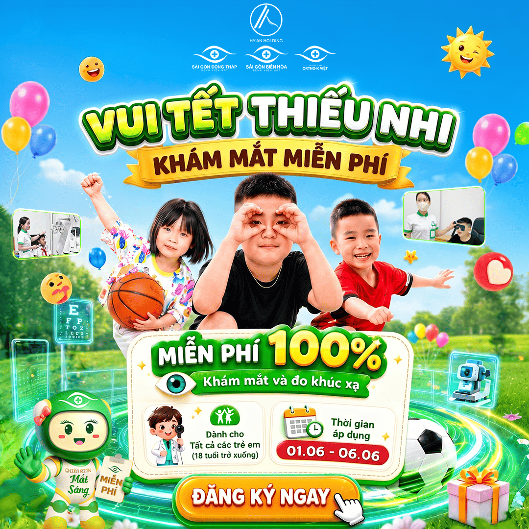 Mừng 1/6: Mắt Sài Gòn Đồng Tháp miễn phí khám mắt trẻ em