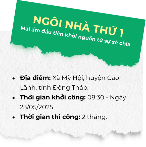 Bệnh viện Mắt Sài Gòn Đồng Tháp xây dựng ngôi nhà tình thương cho ông Phạm Văn Đậm
