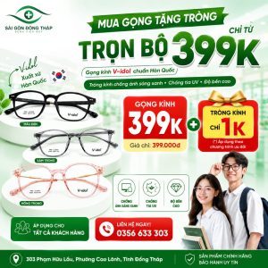 Mua gọng tặng tròng trọn bộ 399k
