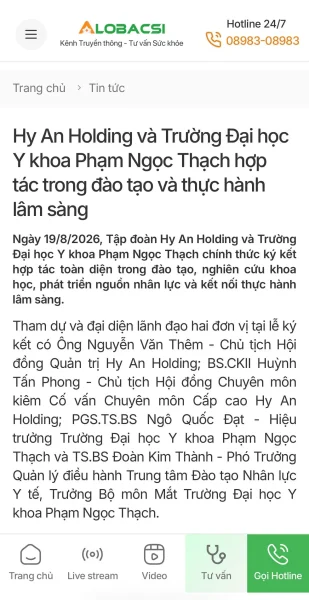 Alobacsi đưa tin lễ ký kết hợp tác toàn diện MOU