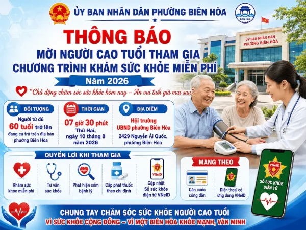Thông báo khám bệnh NCT