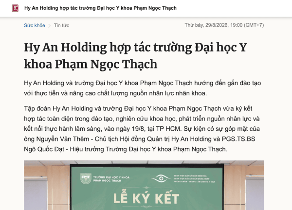 Báo Dân Trí đưa tin lễ ký kết hợp tác toàn diện MOU